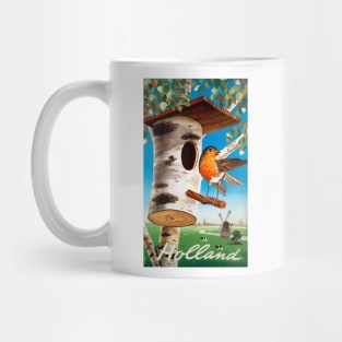 Vintage Travel Poster  The Netherlands Holland Mug